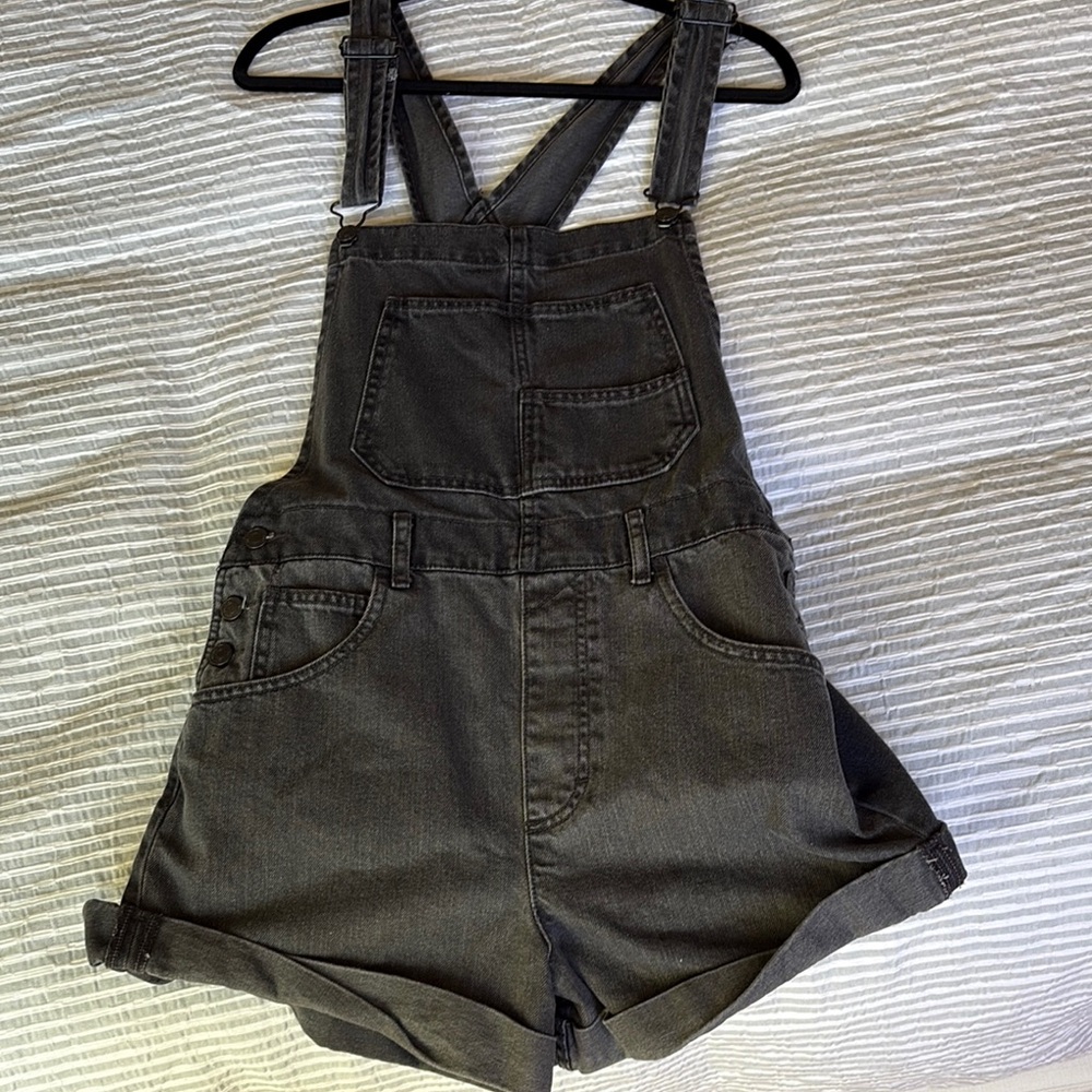 We The Free Gray Denim Overalls
